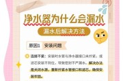 净水器水箱出水问题的原因及解决方法（如何解决净水器水箱出水问题的方法与技巧）