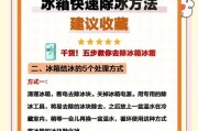 冰箱加雪的方法与技巧（保鲜储存的新招）