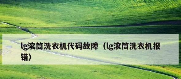 探究LG洗衣机D3的故障原因及解决方法（了解LG洗衣机D3故障情况及维修技巧）