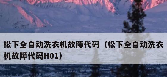 掌握洗衣机显示u的解决方法（简单易学的步骤帮你解决洗衣机显示u的问题）
